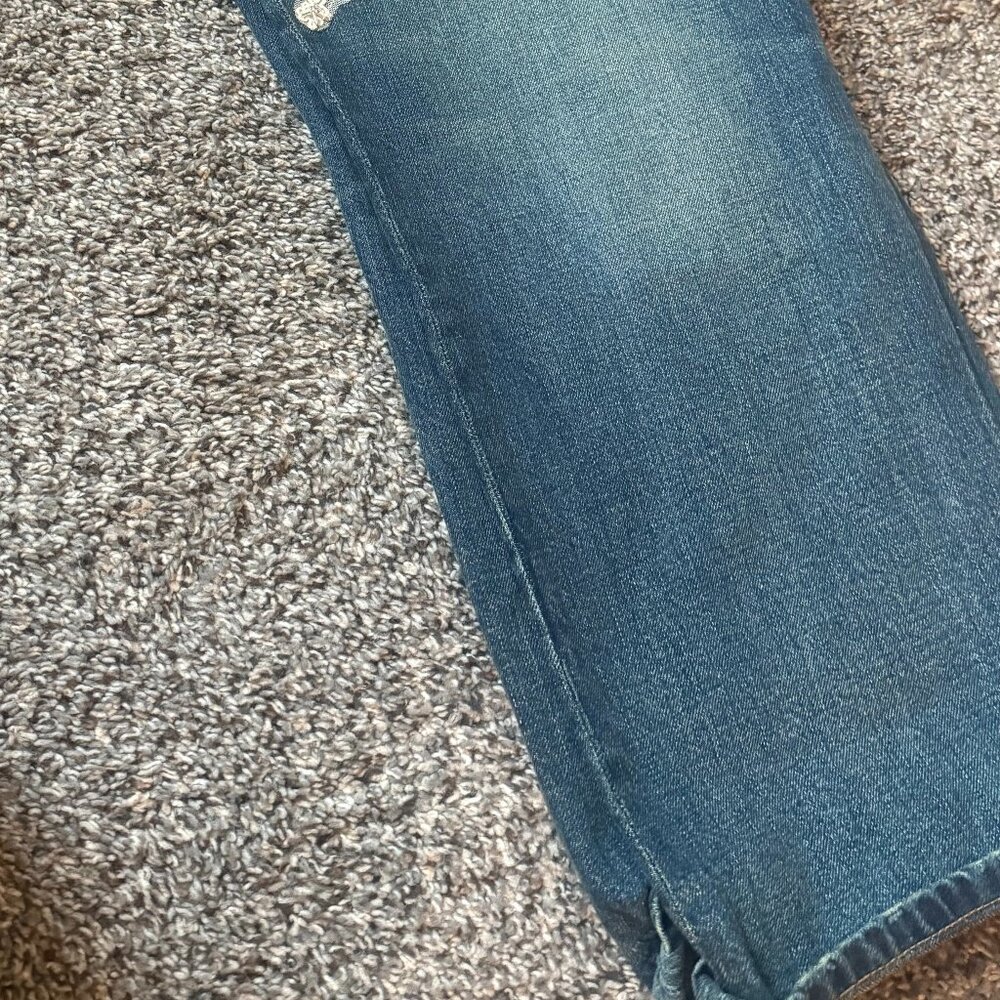 RALPH LAUREN LADIES EMBROIDERY RELAXED TAPER DENIM JEANS - Picture 4 of 8